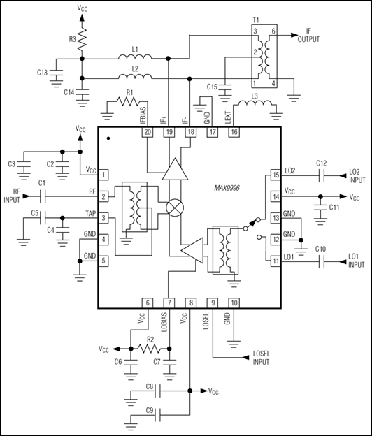 MAX9996：典型应用电路