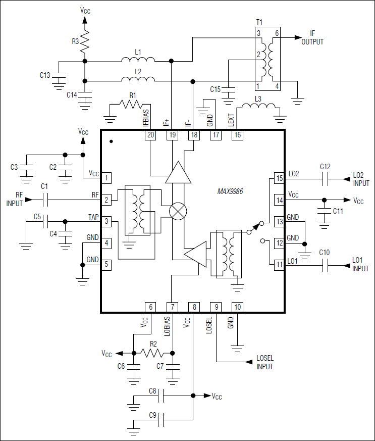 MAX9986：典型应用电路