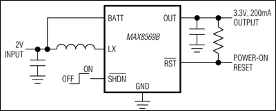 MAX8569A、MAX8569B：典型工作电路