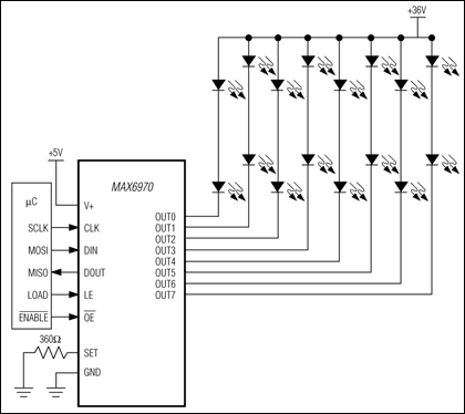 MAX6970：典型工作电路