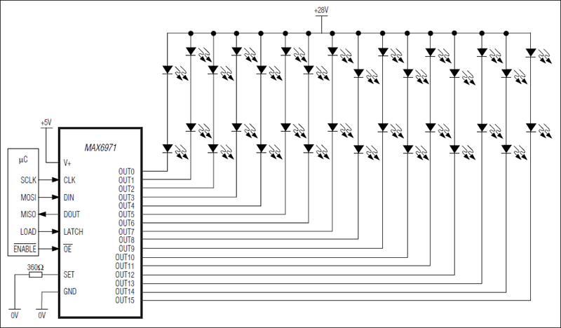 MAX6971：典型应用电路