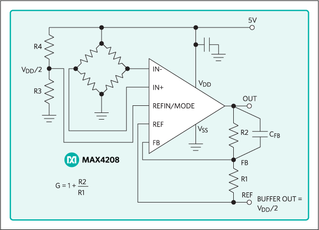 MAX4208、MAX4209：典型应用电路