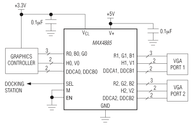 MAX4885：典型工作电路