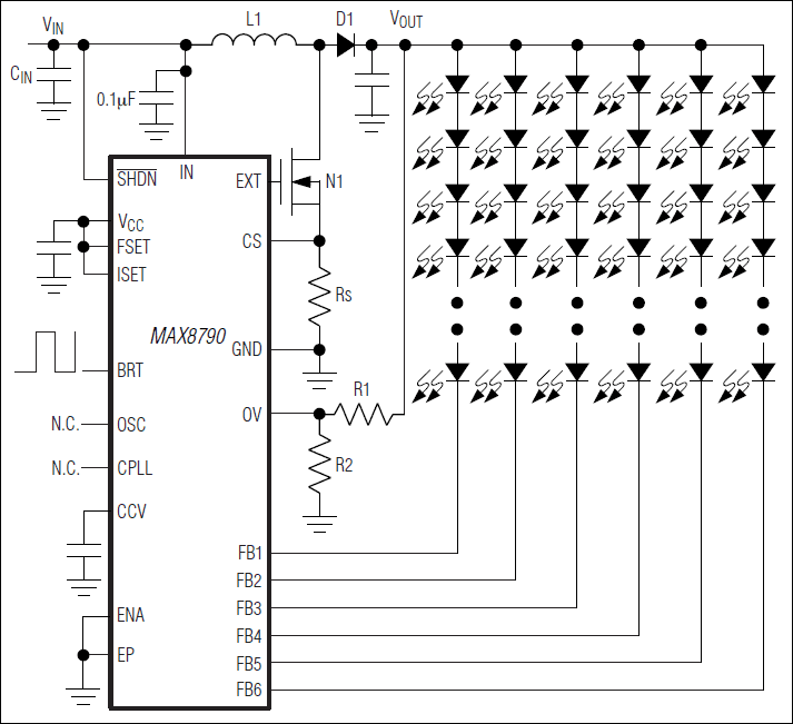 MAX8790：简化工作电路