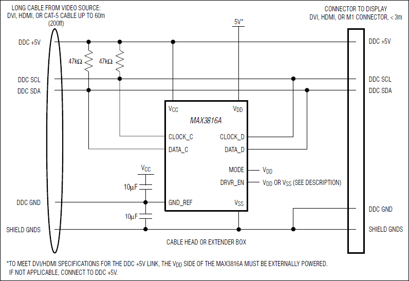 MAX3816A：典型应用电路(并行模式)