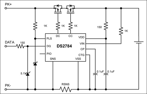 DS2784：典型工作电路