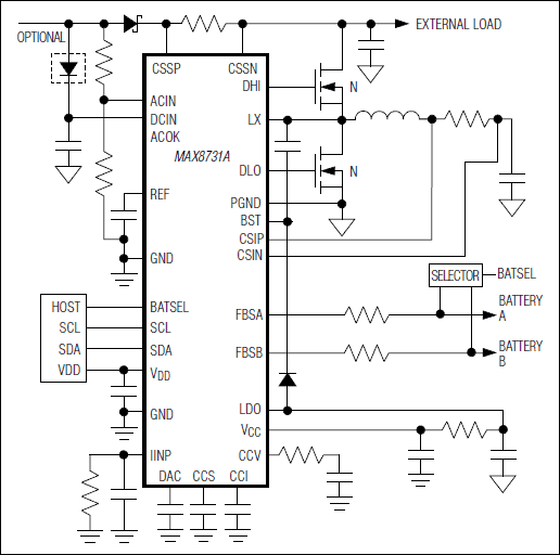 MAX8731A：典型工作电路