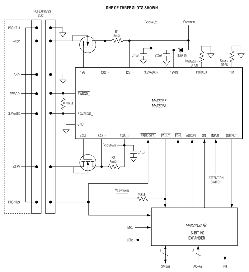 MAX5957、MAX5958：典型应用电路