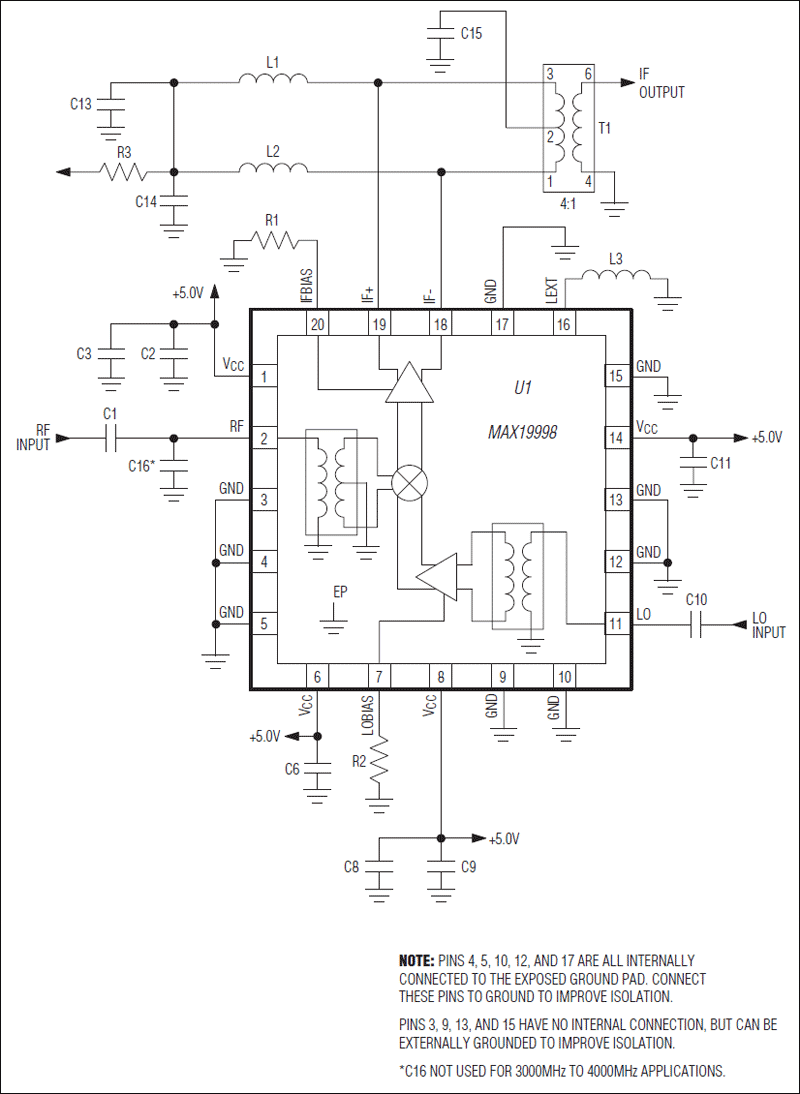 MAX19998：典型应用电路