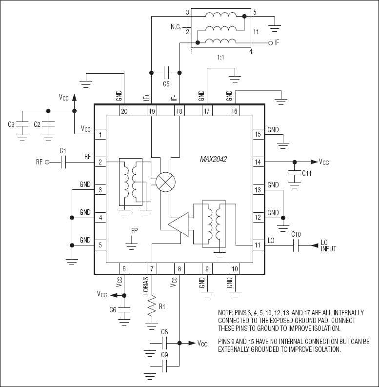 MAX2042：典型应用电路