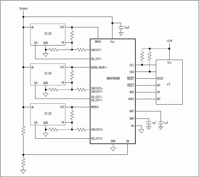 MAX16046、MAX16048：典型工作电路