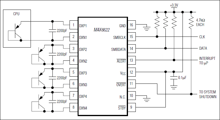 MAX6622：典型应用电路