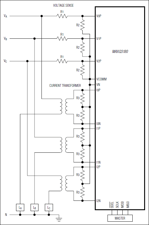 MAXQ3180：典型应用电路