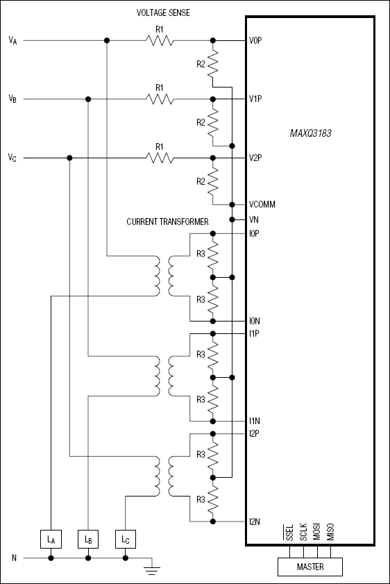 MAXQ3183：典型应用电路