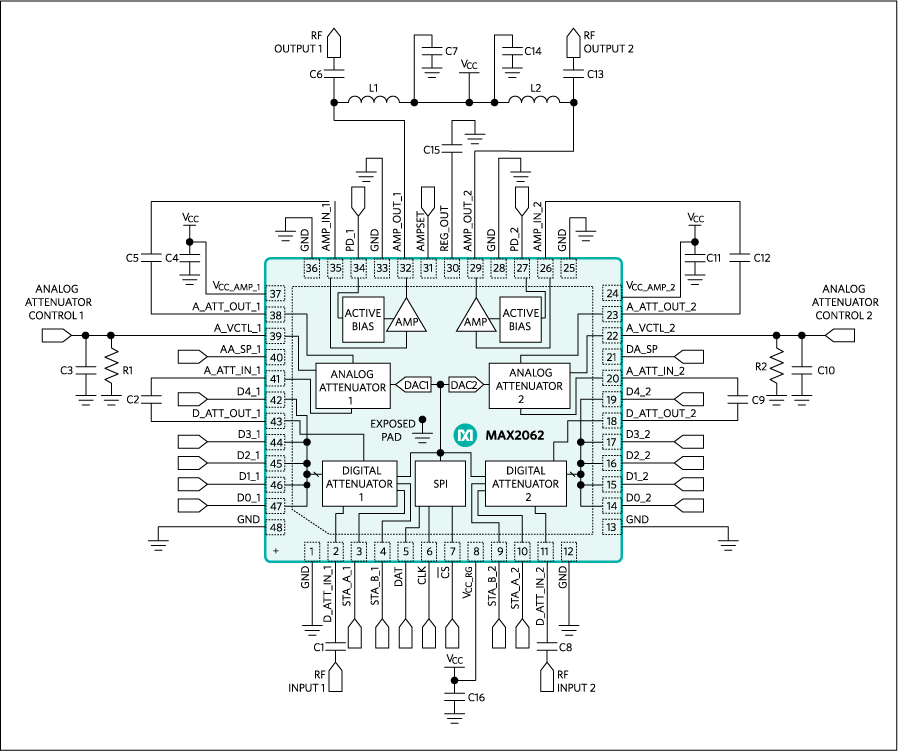 MAX2062：典型应用电路