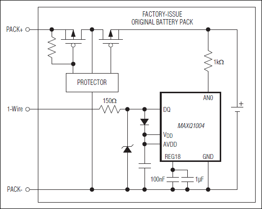 MAXQ1004：典型应用电路