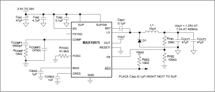 MAX16975：典型应用电路