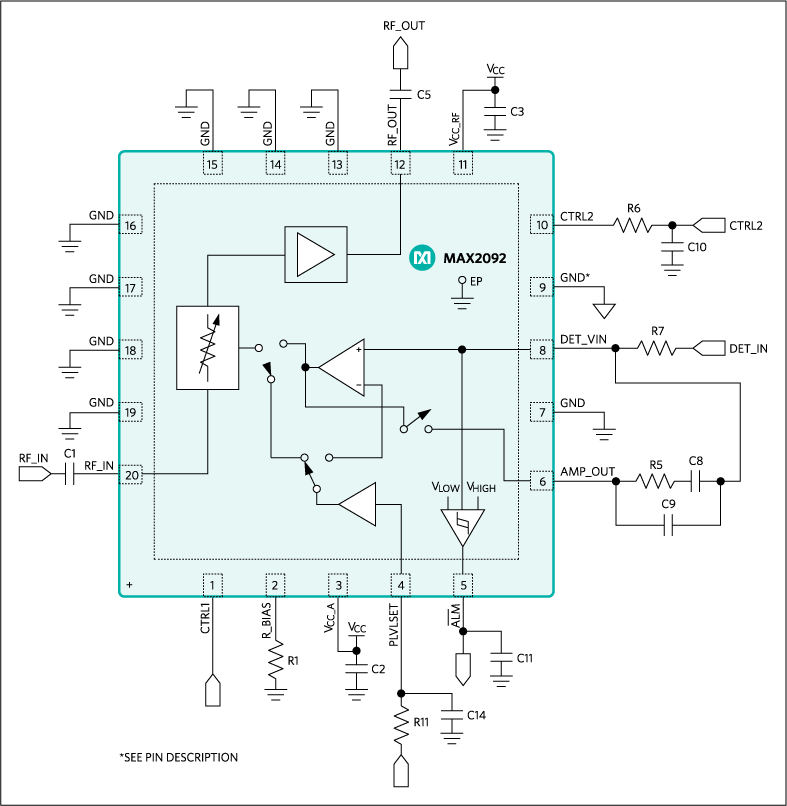 MAX2092: Typical Application Circuit