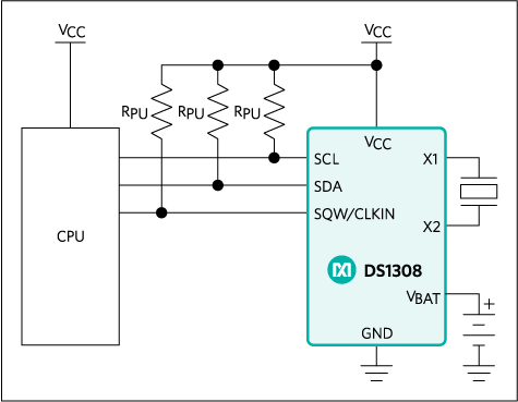 DS1308: Typical Operating Circuit