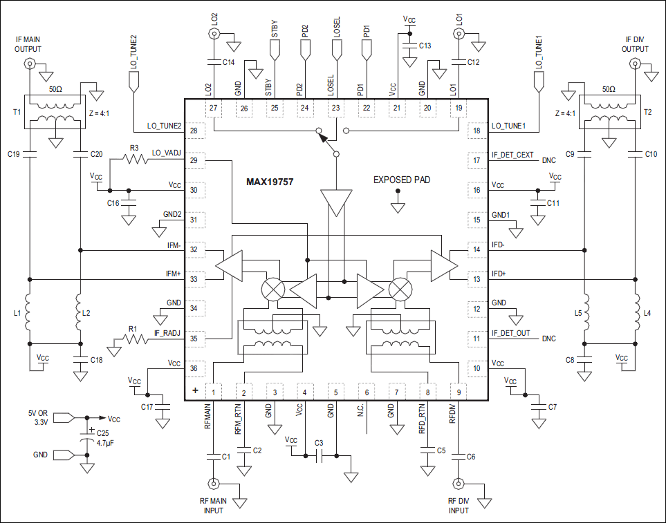 MAX19757: Typical Application Circuit