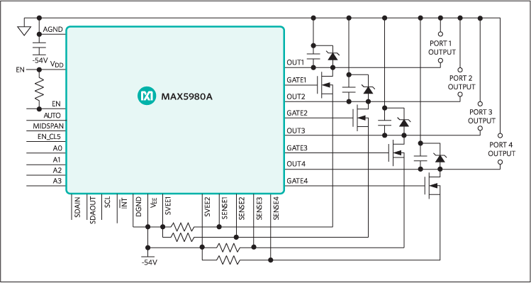 MAX5980A: Simplified Operating Circuit