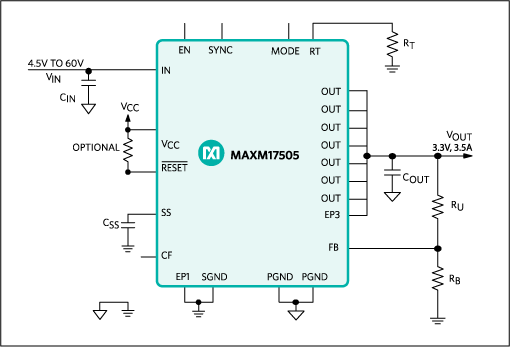 MAXM17505: Typical Application Circuit