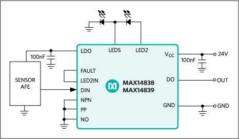 MAX14838, MAX14839: Typical Application Circuit