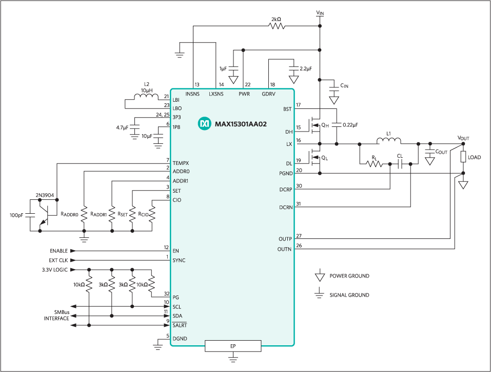 MAX15301AA02: Typical Operating Circuit