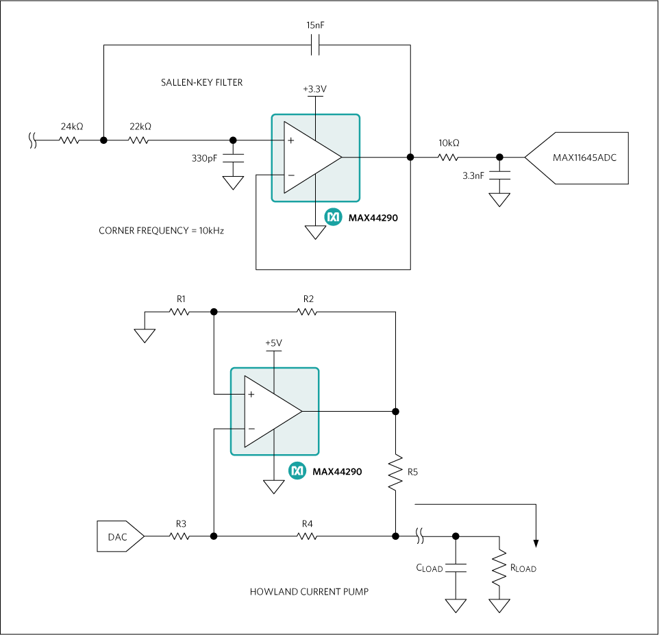 MAX44290: Typical Application Circuits