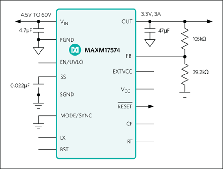 MAXM17574: Typical Application Circuit