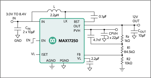 MAX17250: Typical Application Circuit