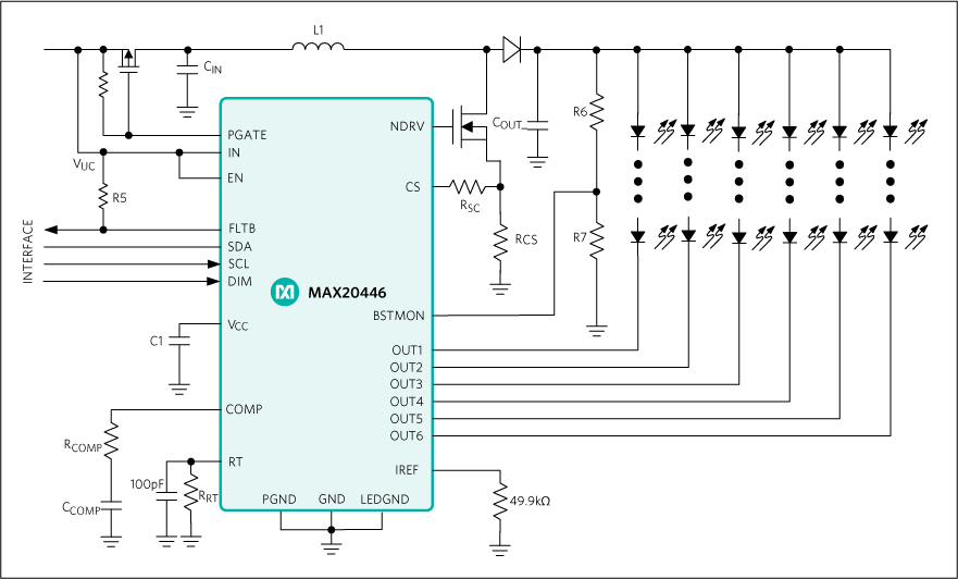 MAX20446: Typical Application Circuit