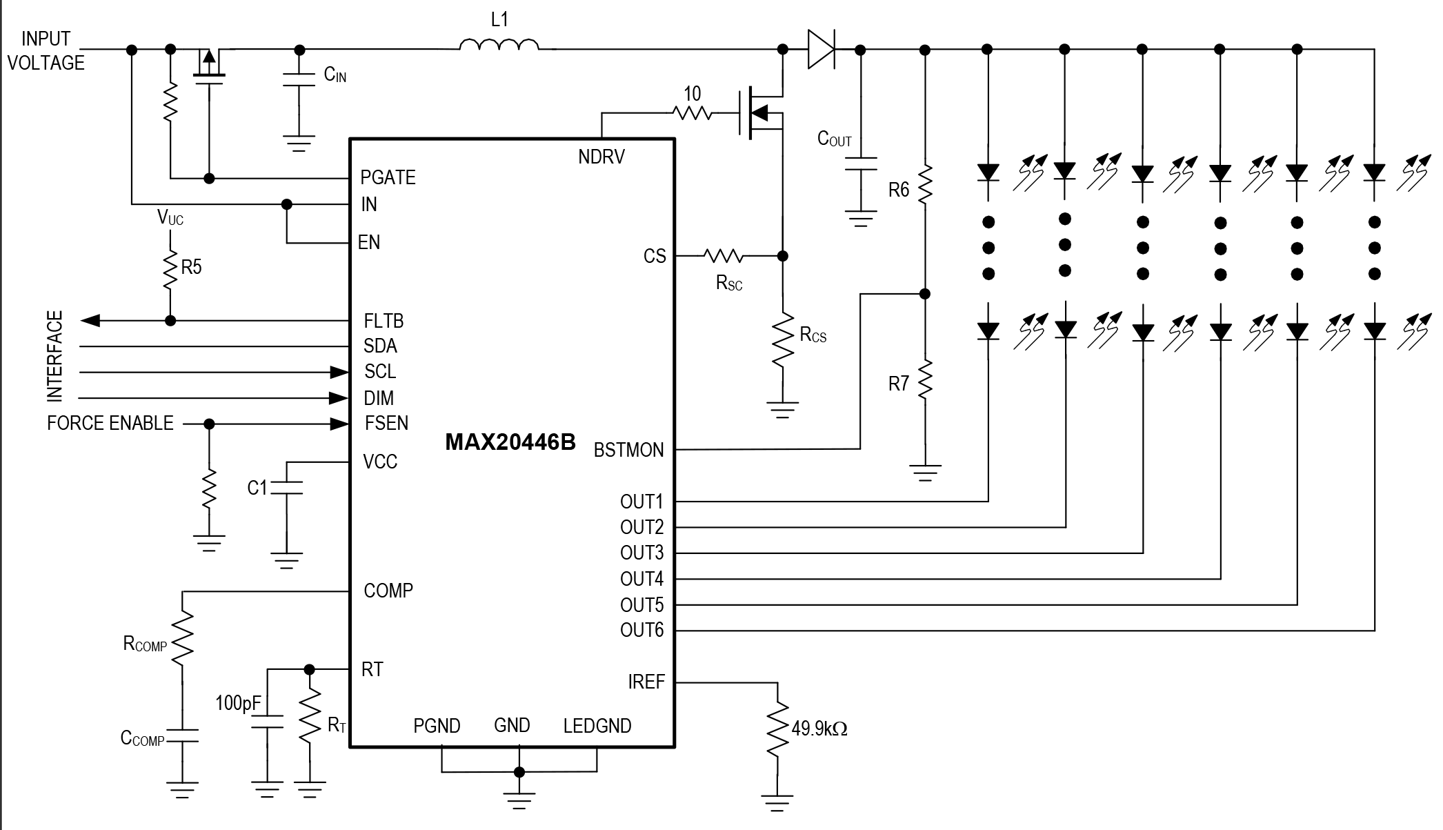 MAX20446B Circuit Diagram