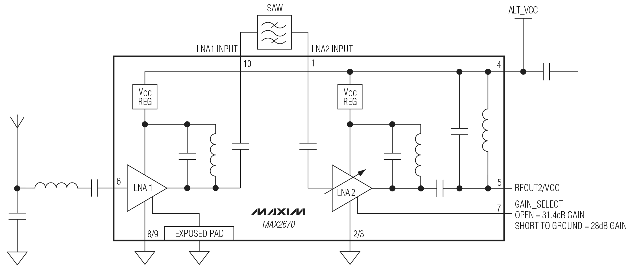 MAX2670 Circuit Diagram