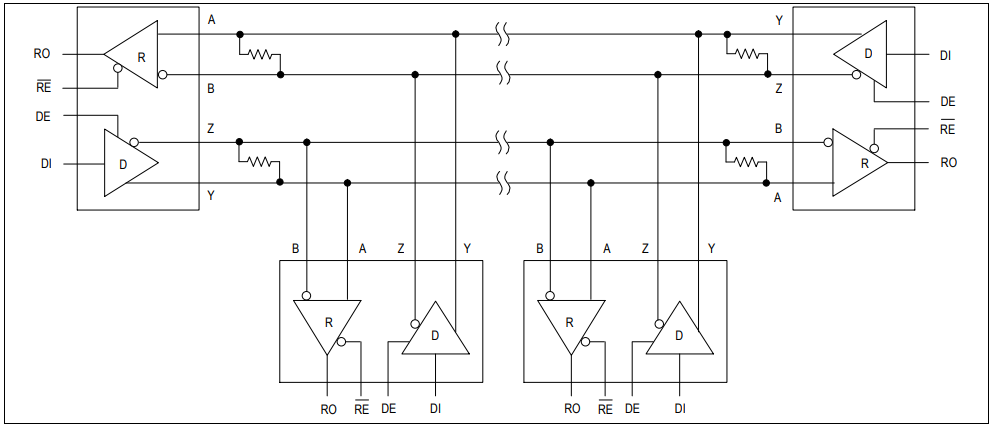 MAX33048E Typical Application Circuits