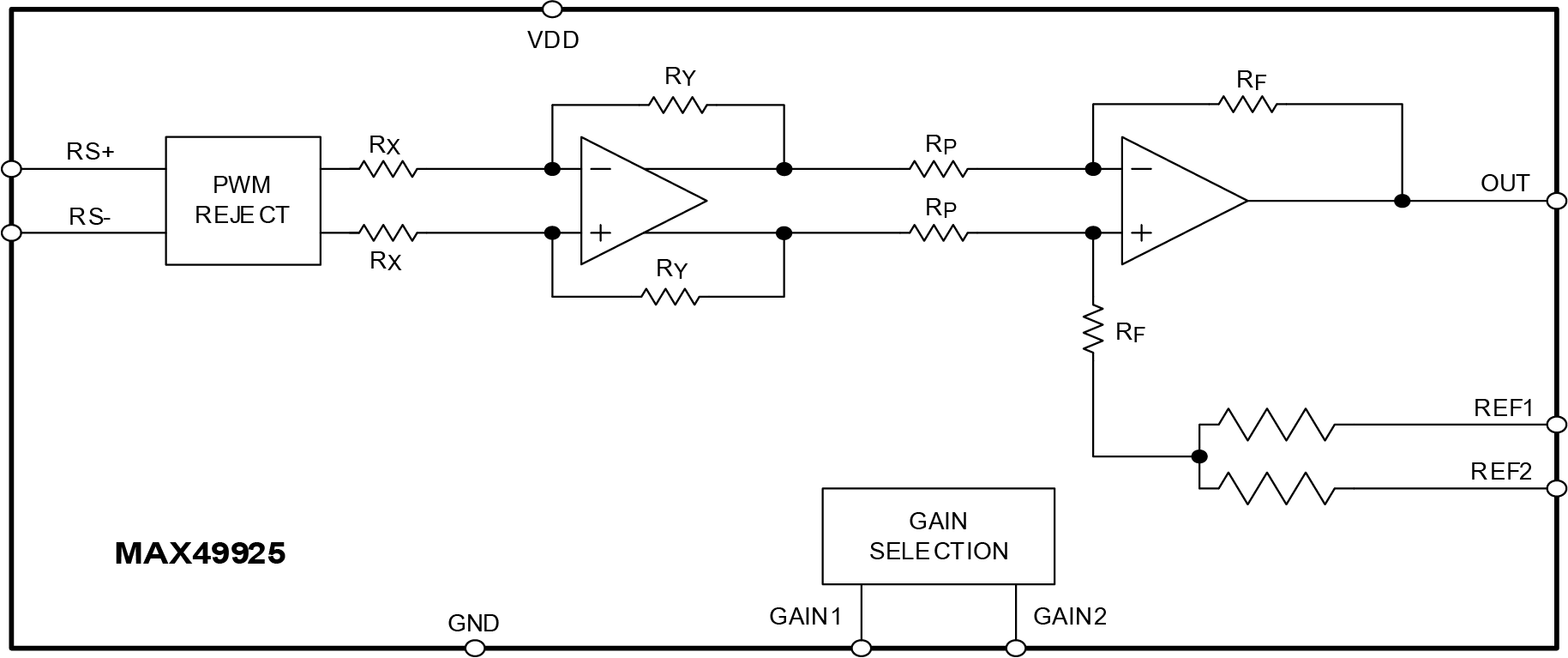 MAX49925 Simplified Block Diagram