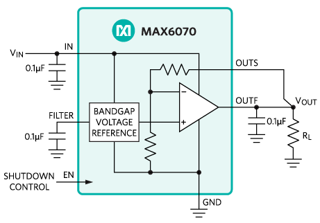 MAX6070 Circuit Diagram