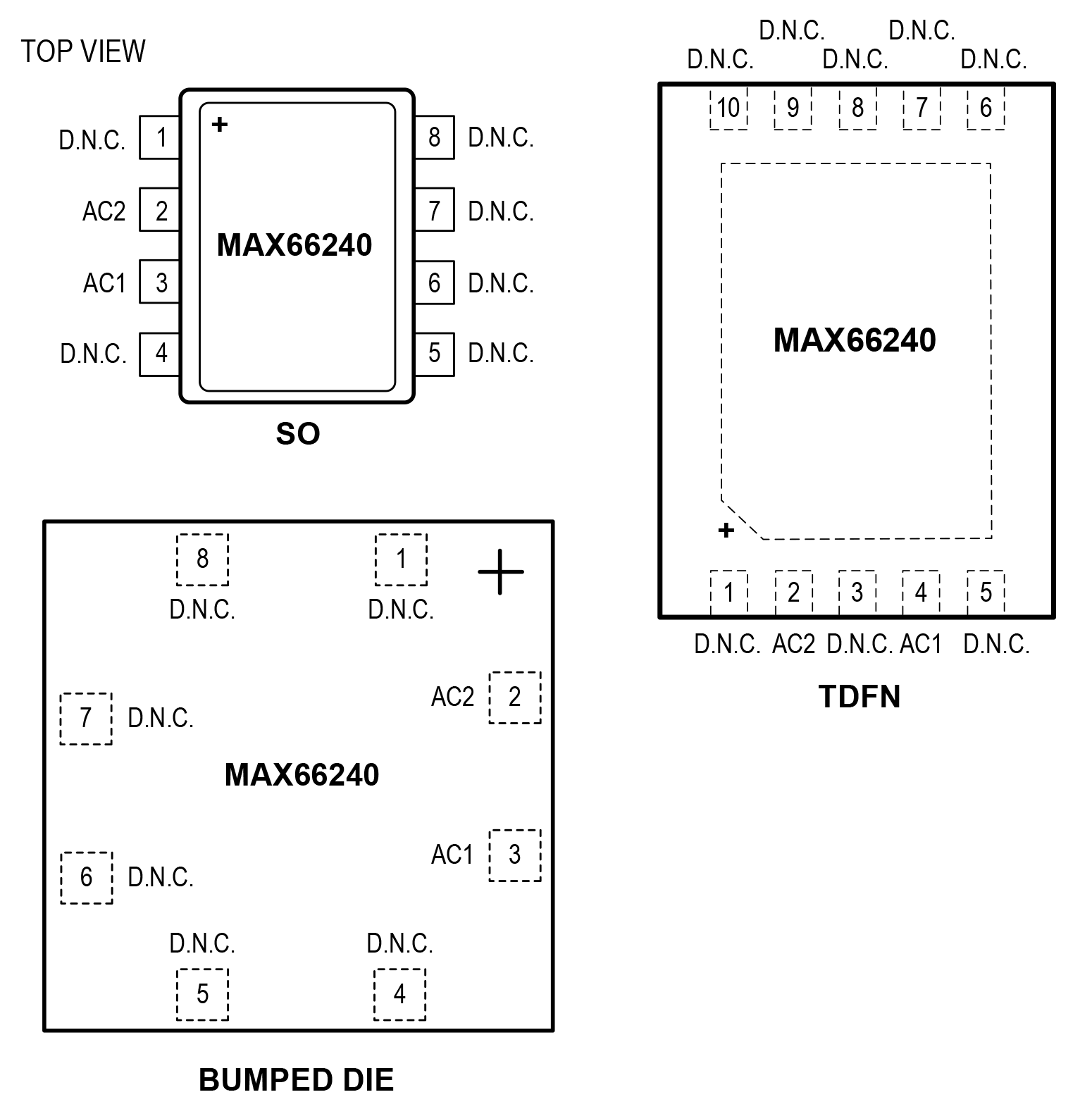 MAX66240 Pin Configurations