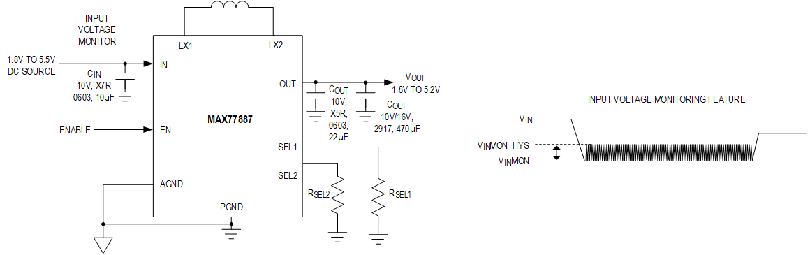 MAX77887 Application Circuit