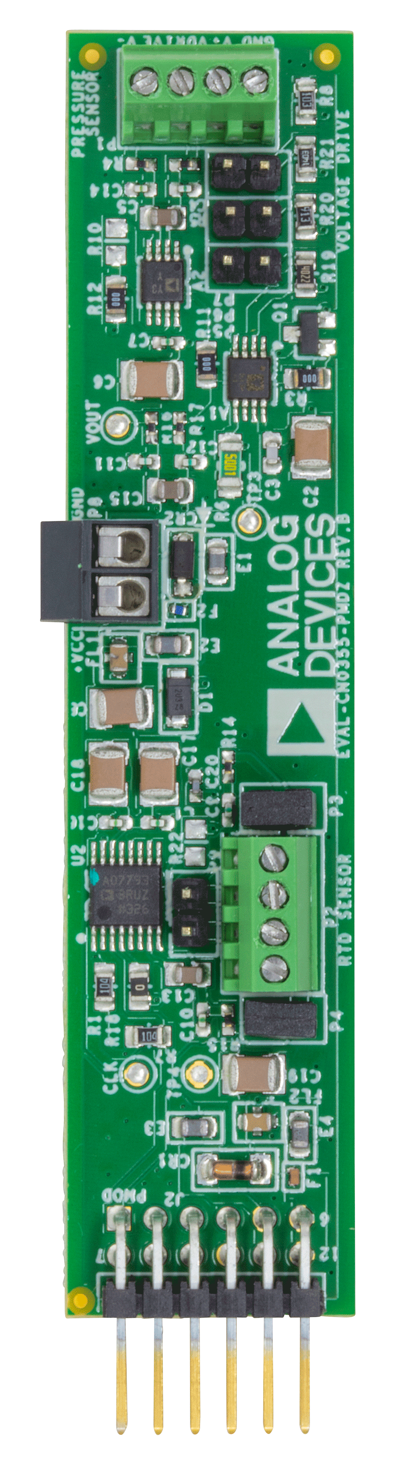 EVAL-CN0355-PMDZ Evaluation Board - Top View