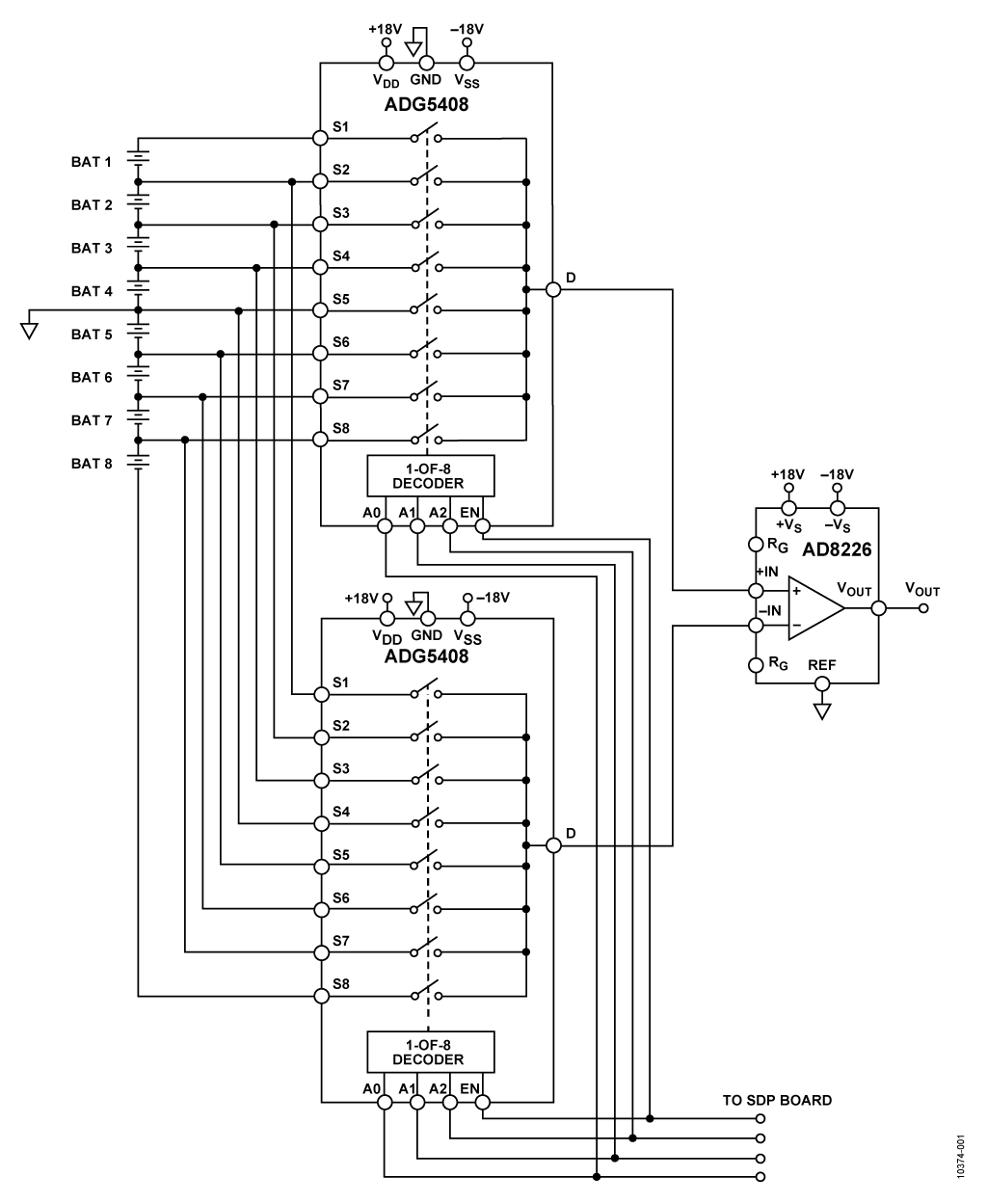 Robust Battery Monitoring Circuit Simplified Schematic