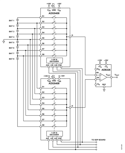 Robust Battery Monitoring Circuit Simplified Schematic