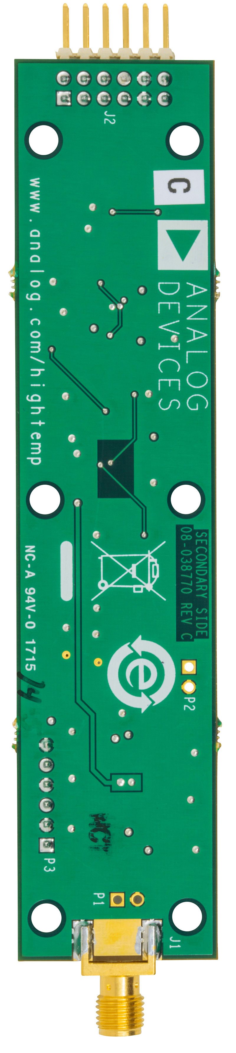 EVAL-CN0365-PMDZ Evaluation Board - Bottom View