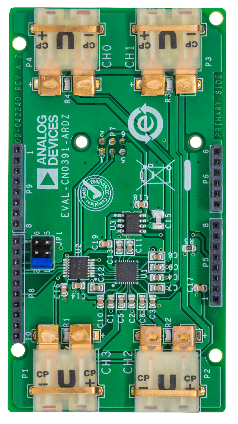 EVAL-CN0391-ARDZ Evaluation Board - Top View