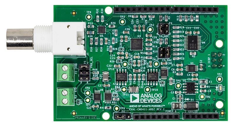 EVAL-CN0411-ARDZ Evaluation Board - Top View