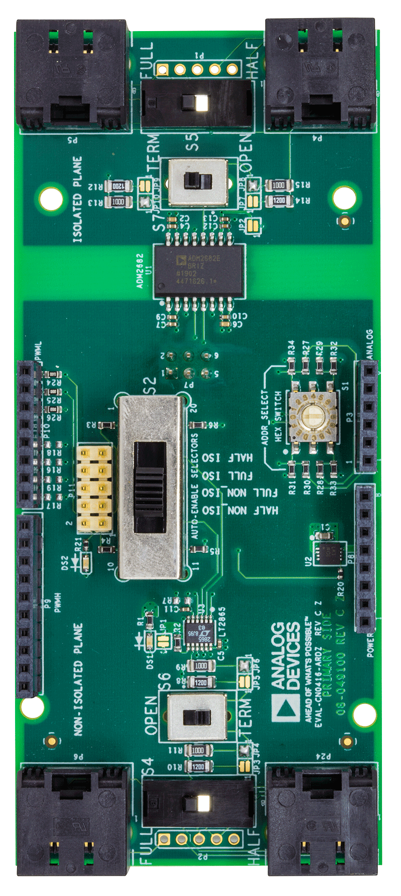 EVAL-CN0416-ARDZ Evaluation Board - Top View