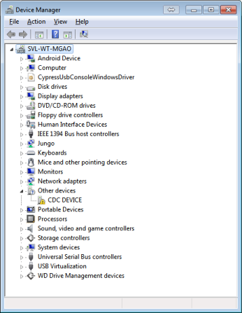 Figure 5. Device Manager window 1.