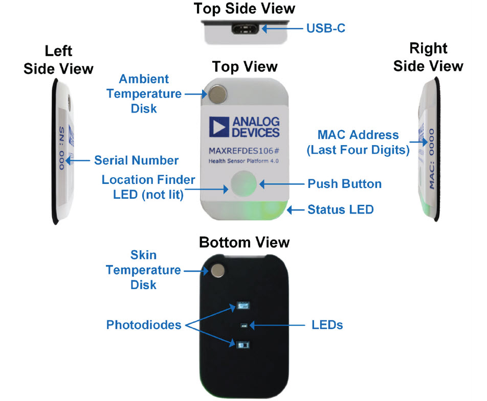 MAXREFDES106 Health Sensor Platform 4.0