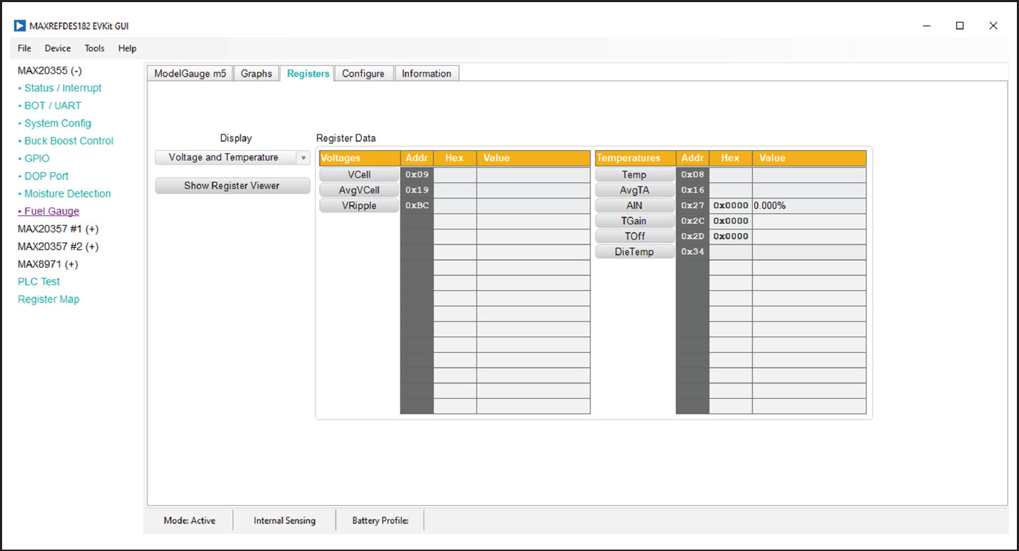 Registers Tab