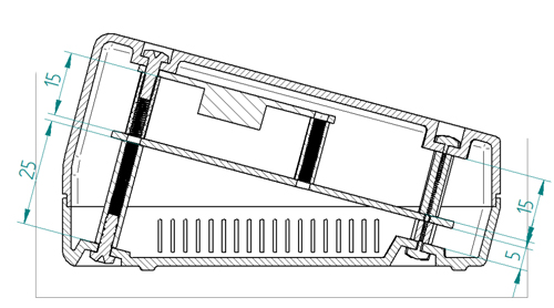 Figure 8. MAXREFDES183# 3D printed case drawing.